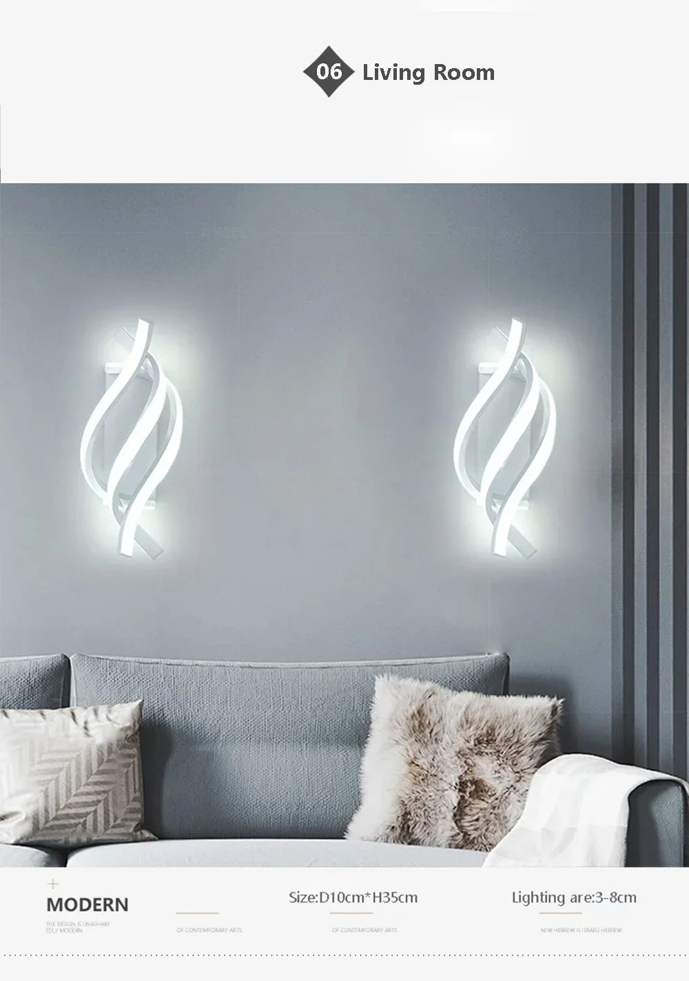 "Modern LED Wall Lamp – Creative Wall Sconce for Bedroom, Living Room, & Home Decor"