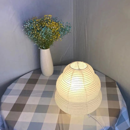 "Japanese Rice Paper LED Table Lamp – Modern Decor for Living Room, Bedroom & Study"