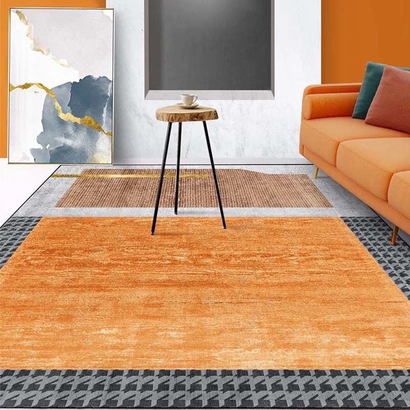 Nordic Modern Light Luxury Orange Malaysian Carpet