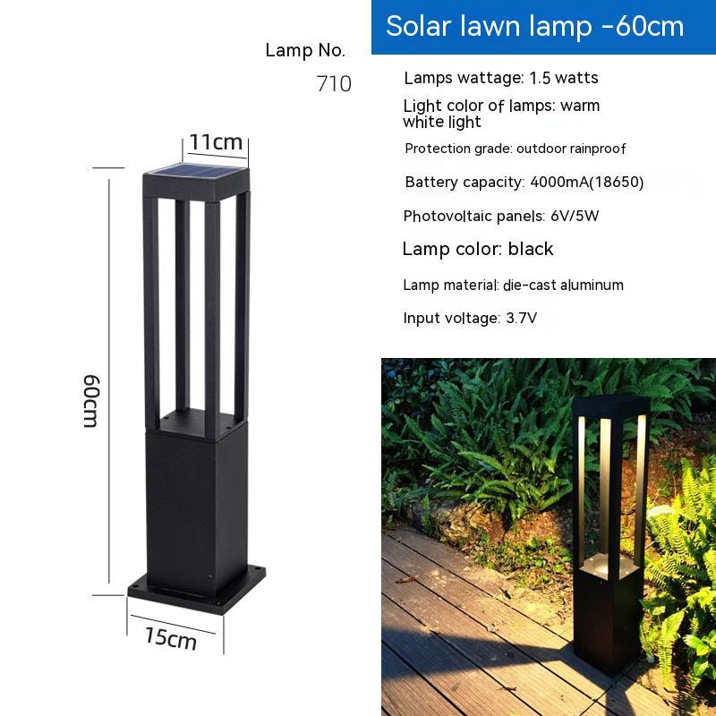 Outdoor Waterproof LED Solar Lawn Lamp for Garden and Courtyard Lighting