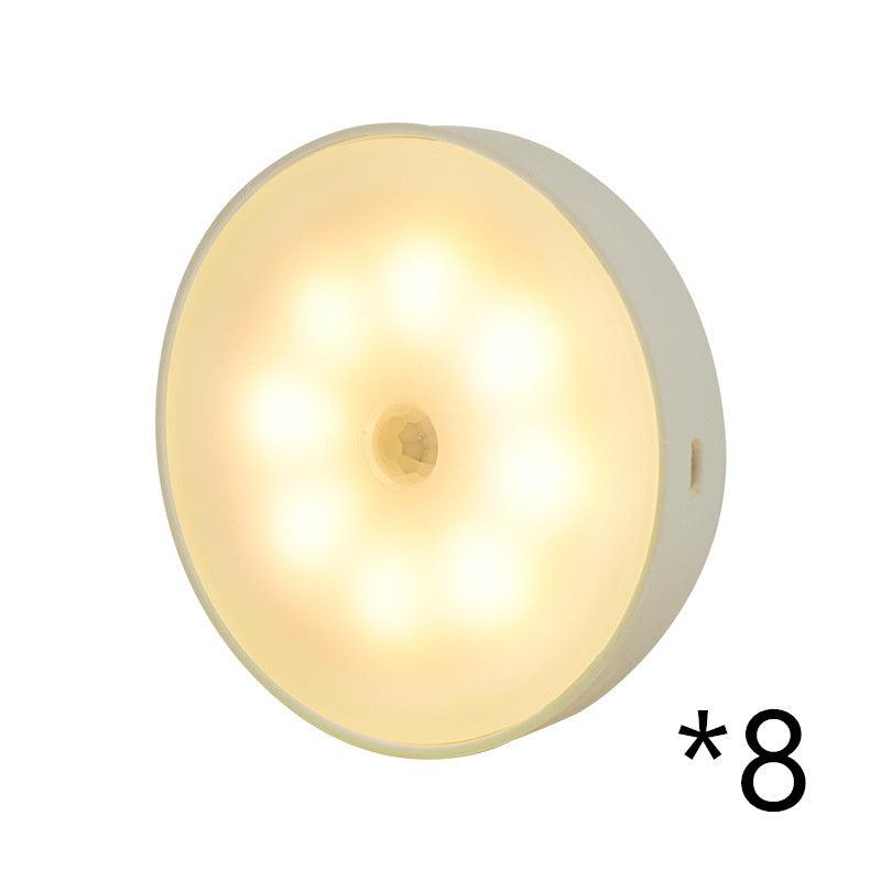 USB Rechargeable Motion Sensor Round Light â€“ Smart Illumination for Your Space - OptiChoice