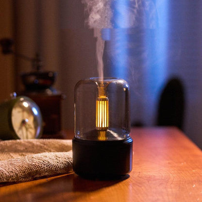 Atmosphere Candlelight Aroma Diffuser &lamp; Air Humidifier with LED Night Light - OptiChoice