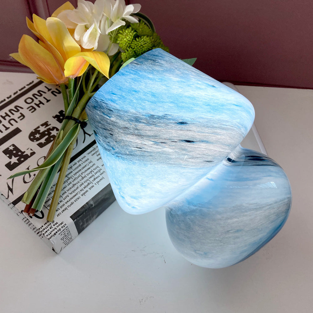 Handmade Glass Mushroom Table Lamp â€“ Elegant Bedside Night Lamp - OptiChoice