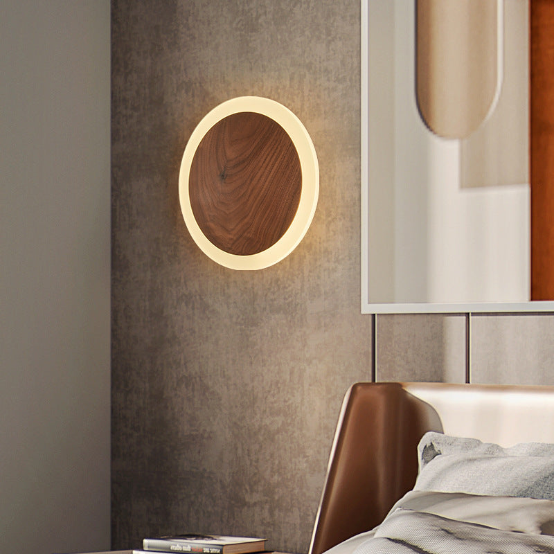 Modern Walnut Wall Lamp | Bedroom | Living Room | Hallway | Sleek Design | High-Quality