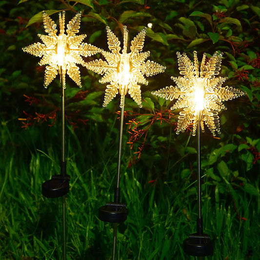 Energy-Efficient Outdoor Decor Solar-Powered Snowflake Design