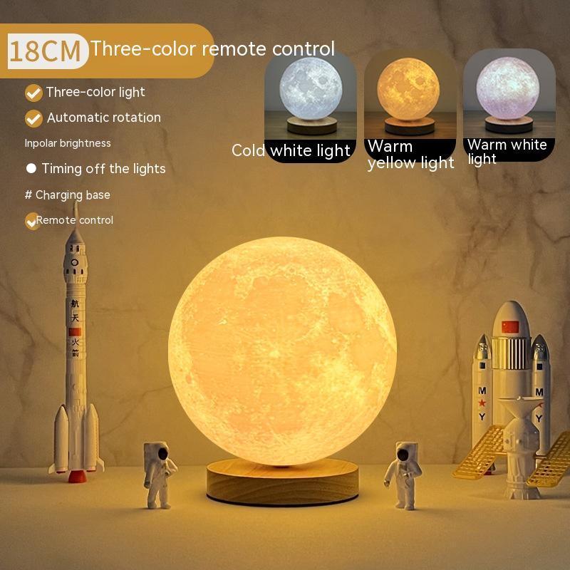 Creative 3D Magnetic Floating Levitating Moon Lamp - OptiChoice