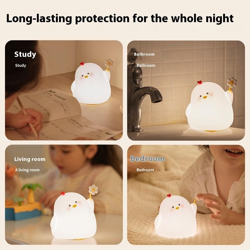 Cute Silicon Chicken Night Light