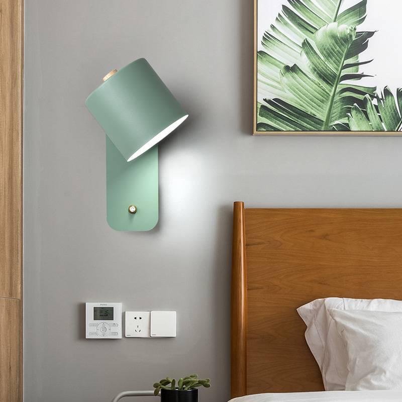 Bedroom Bedside Macaron LED Wall Lamp - Stylish & Minimalist Lighting for Modern Spaces