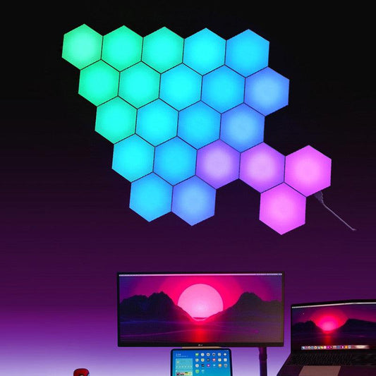 Colorful Color-Changing Honeycomb Bedroom Wall Lamp - OptiChoice