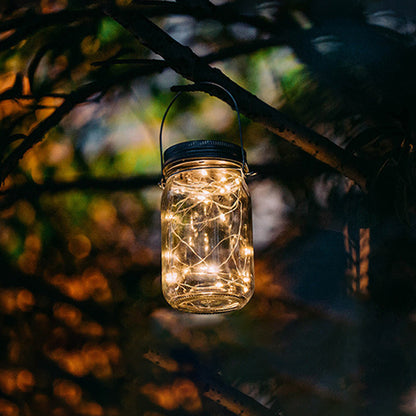 Solar Mason Jar Lights | Outdoor Lighting | Rustic Decor | LED | Waterproof