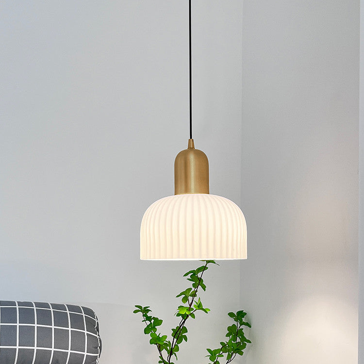 Nordic Retro Chandelier | Glass and Copper | Minimalist Design | Dining Room | Home Decor