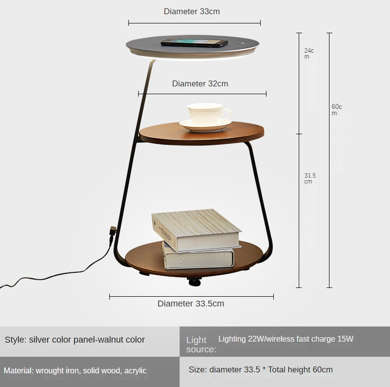 Nordic Minimalist Floor Lamp with Wireless Charging | Modern Design | Adjustable Height | Home Decor