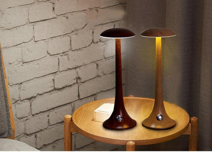 Modern Hotel Bedside Bar Table Lamp - Imitation Wood Grain Design - OptiChoice