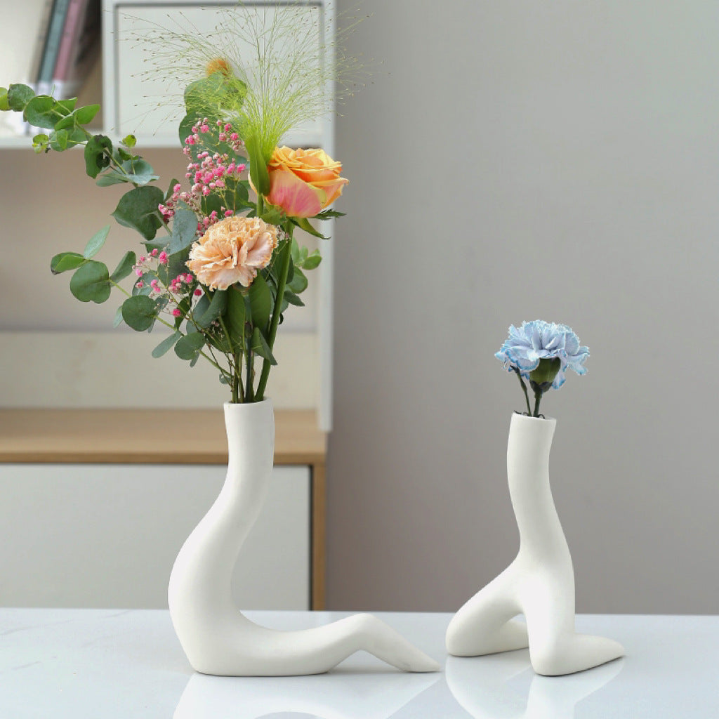 Minimalist Ceramic Vase | Modern Design | Glazed Finish | Home Decor | Tabletop Decoration