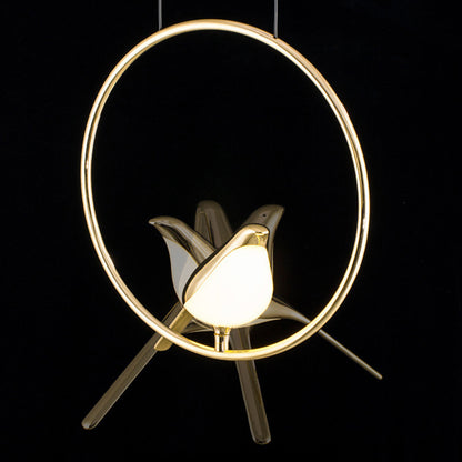 Modern Minimalist Magpie Bird Chandelier