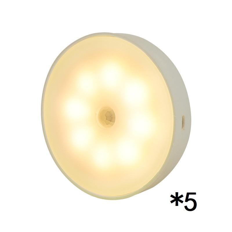 USB Rechargeable Motion Sensor Round Light â€“ Smart Illumination for Your Space - OptiChoice