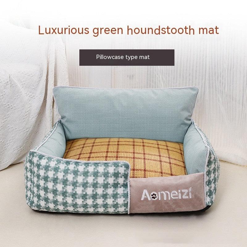 Four Seasons Universeel Huisdierbed – Gezellig Stoffen Kattenbed voor Alle Maten