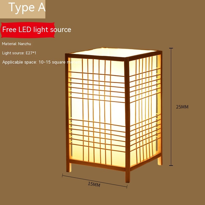 Nordic Style Wooden Zen Bedside Lamp