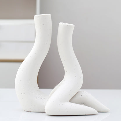 Minimalist Ceramic Vase | Modern Design | Glazed Finish | Home Decor | Tabletop Decoration