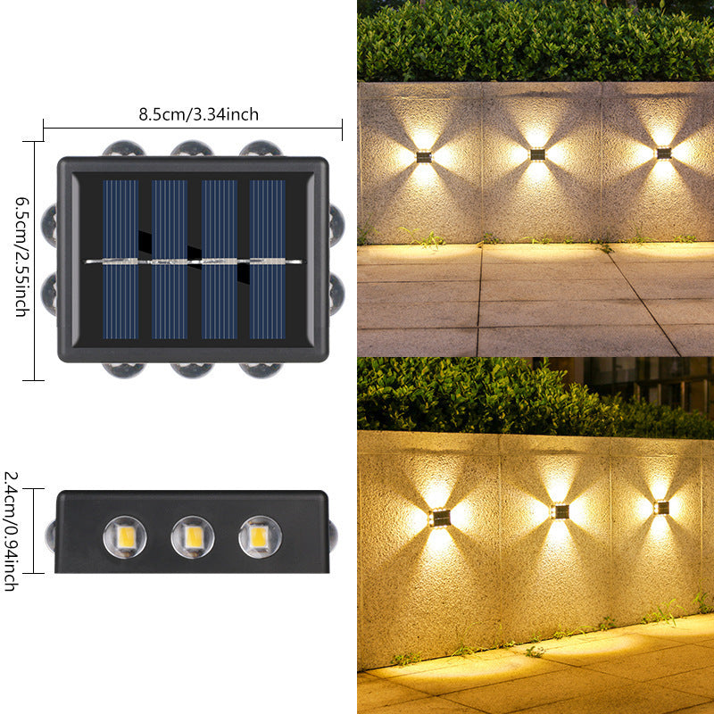 Solar Outdoor Wall Convex Mirror Lamp â€“ Modern Garden and Courtyard Lighting with IP65 Protection - OptiChoice