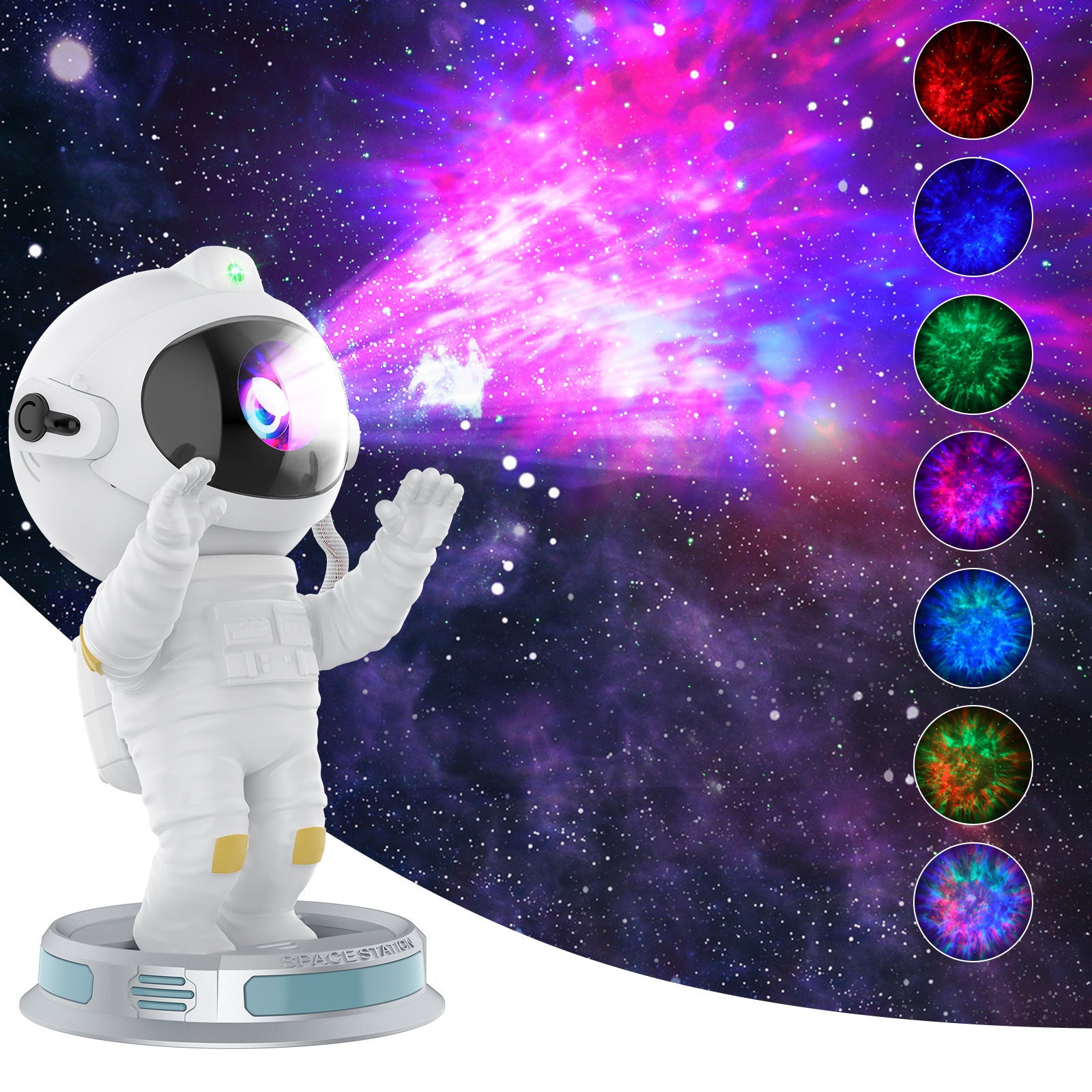 Astronaut Starlight Projection Lamp - Northern Lights & Starry Sky Projector - OptiChoice