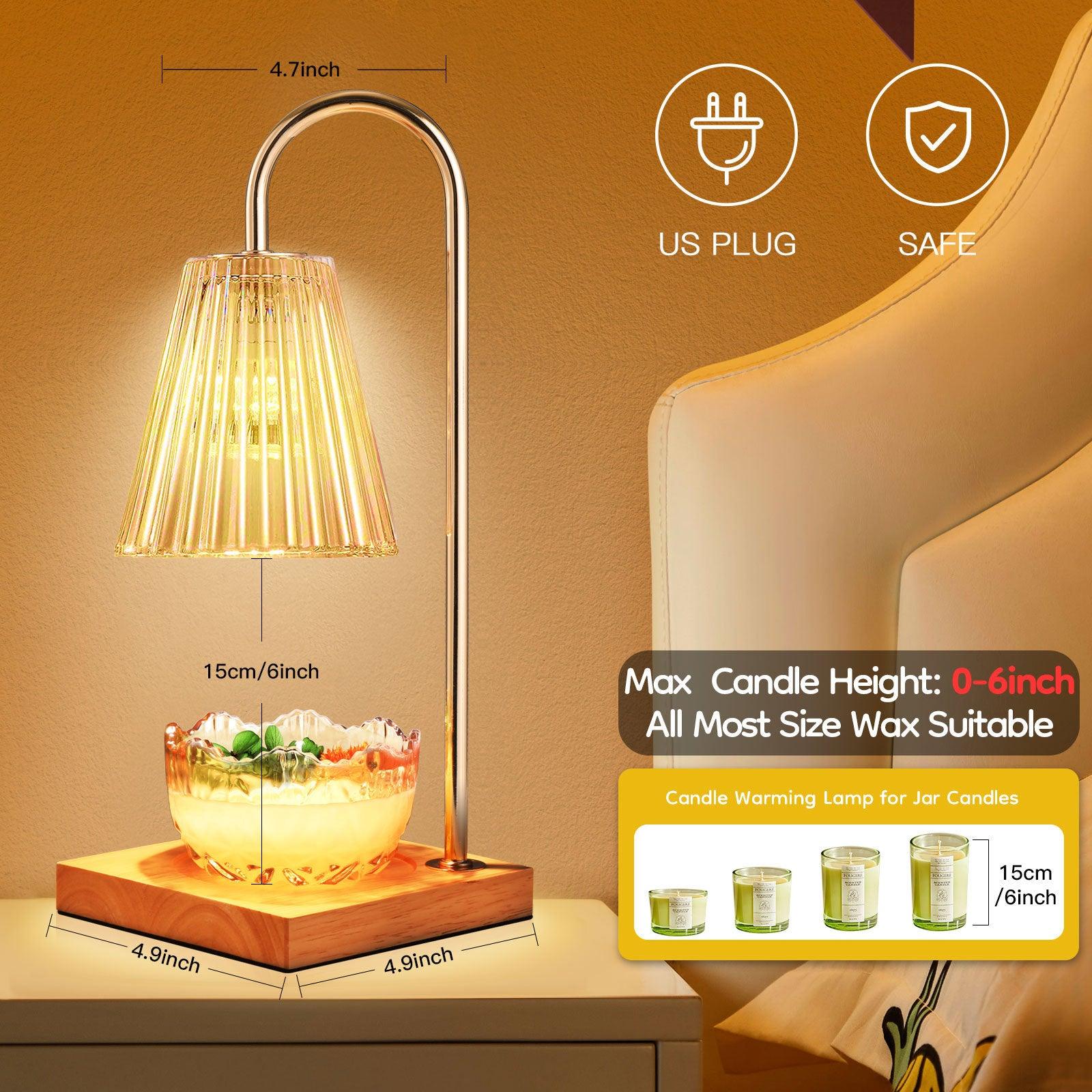 Home Fashion Aromatherapy Lamp - Elegant Glass & Wood Design for Relaxing Ambiance - OptiChoice