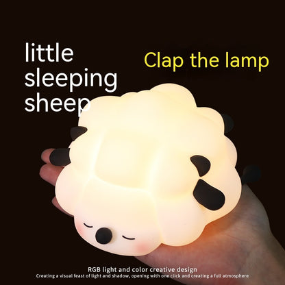 Sheep Night Light | Soft Silicone | Adjustable Brightness | 30-Minute Timer | Children's Room Decor