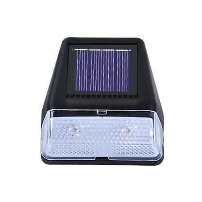 Solar-Powered Waterproof LED Wall Lamp for Outdoor Garden and Stair Lighting