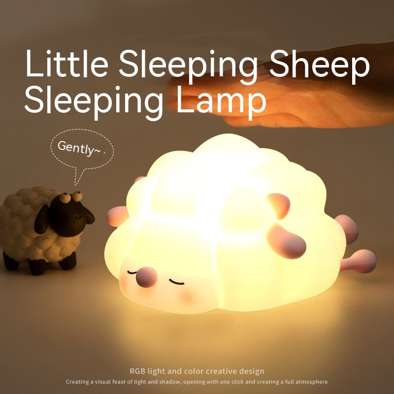 Sheep Night Light | Soft Silicone | Adjustable Brightness | 30-Minute Timer | Children's Room Decor