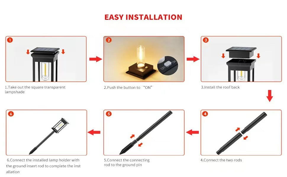 Solar-Powered Outdoor Lamp-Waterproof and Energy-Efficient