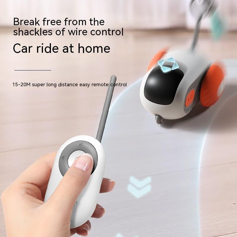 Remote Control Interactive Cat Car Toy â€“ Crazy-Joy Car with Obstacle Avoidance & Dual Modes - OptiChoice