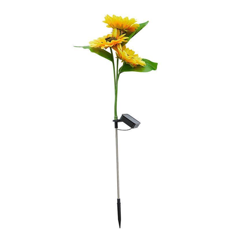 Solar Garden Sunflower Lawn Lamp - IP44 Waterproof Stainless Steel Outdoor Lighting - OptiChoice