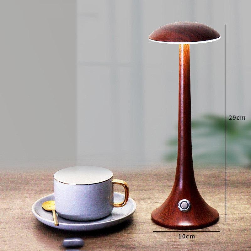 Modern Hotel Bedside Bar Table Lamp - Imitation Wood Grain Design - OptiChoice