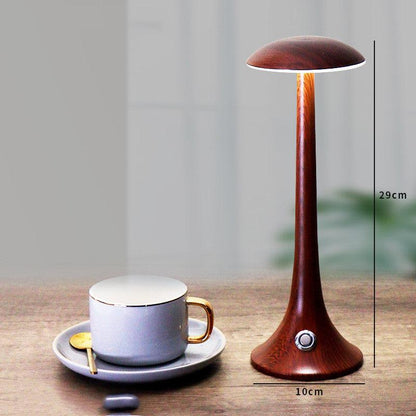 Modern Hotel Bedside Bar Table Lamp - Imitation Wood Grain Design - OptiChoice