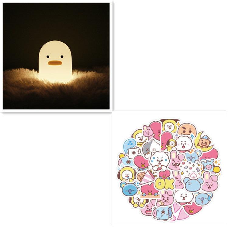 USB Charging Lovely Cartoon Dull Duck LED Night Light â€“ Charming and Practical Illumination