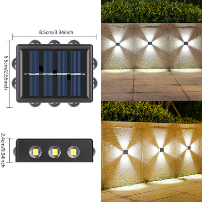 Solar Outdoor Wall Convex Mirror Lamp â€“ Modern Garden and Courtyard Lighting with IP65 Protection - OptiChoice