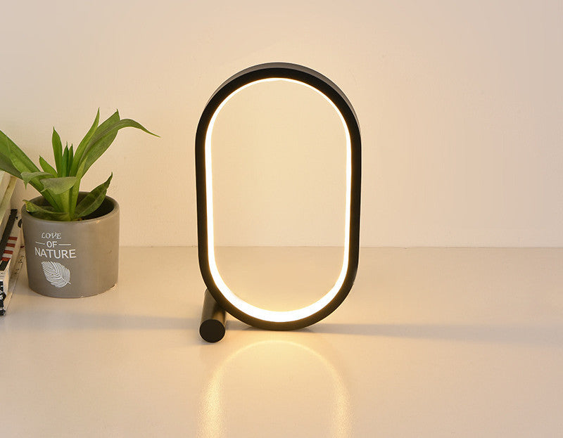 Modern USB Plug-In Oval Acrylic Lamp â€“ Touch Control, Dimmable Bedside and Desk LED Lamp