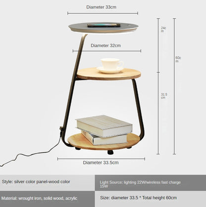 Nordic Minimalist Floor Lamp with Wireless Charging | Modern Design | Adjustable Height | Home Decor