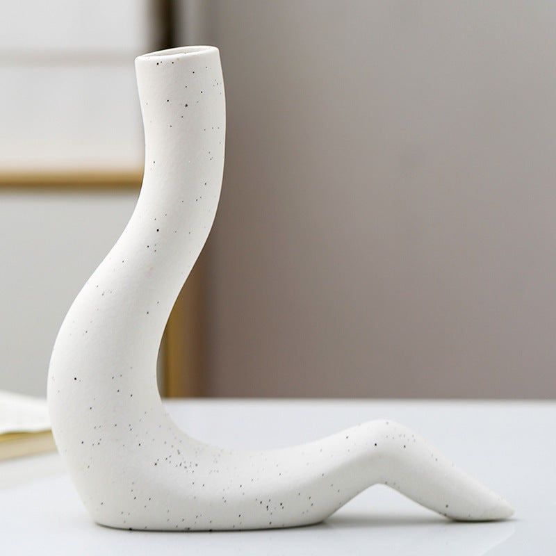 Minimalist Ceramic Vase | Modern Design | Glazed Finish | Home Decor | Tabletop Decoration