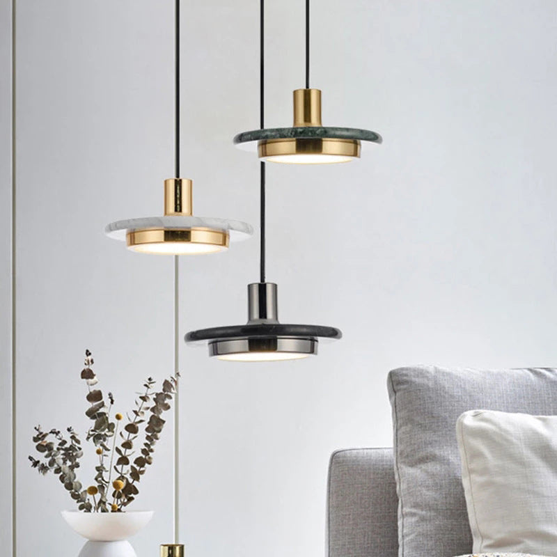 Nordic Round Marble Minimalist Chandelier