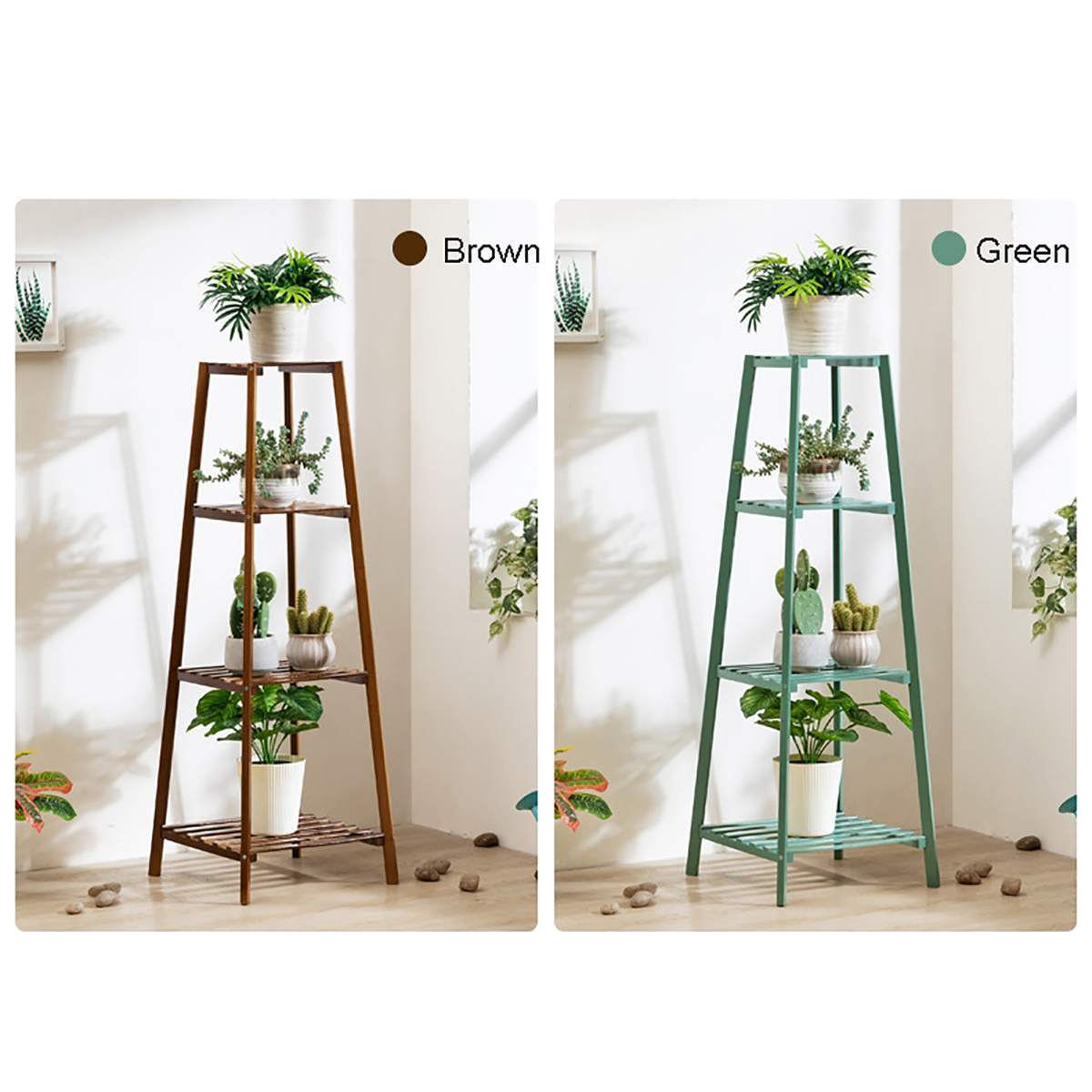 Modern Minimalist Flower Stand | Bamboo | Outdoor | Durable | Adjustable | Home Decor