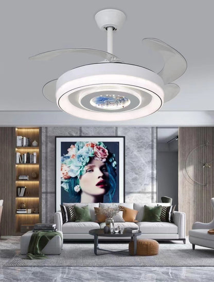 Nordic Ceiling Fan Light | Hidden Blades | Modern Design | Energy-Efficient | Home Decor