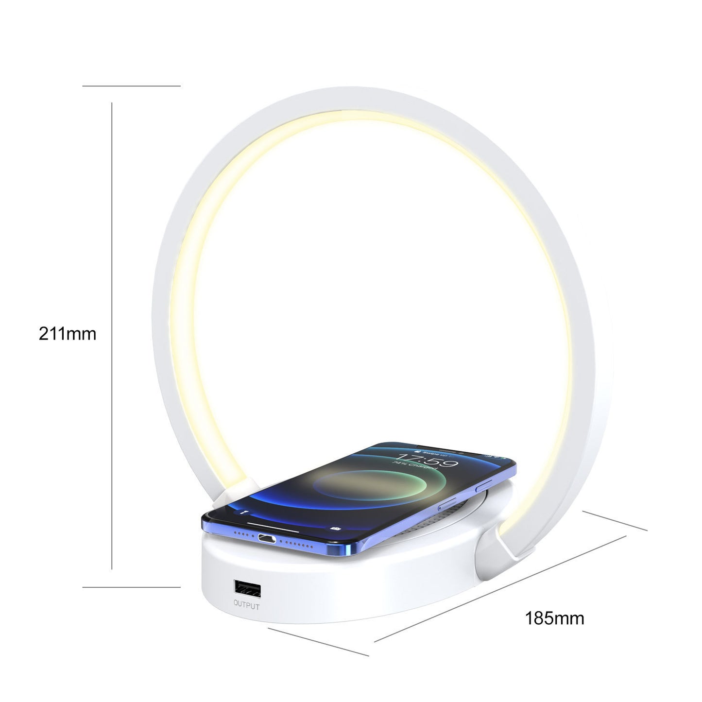 Night Lights Lamp with Bluetooth Speaker, Wireless Charger, and USB Port â€“ Dynamic Color Table Light