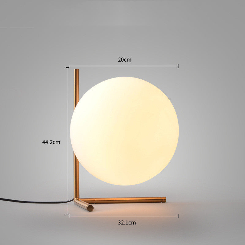 Modern LED Table Lamp | Glass Lampshade | Iron Base | Energy-Efficient | Home Decor