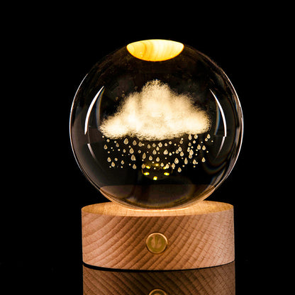 Galaxy Crystal Ball | Luminous | 3D Laser Carved | Home Decor | Gift Idea