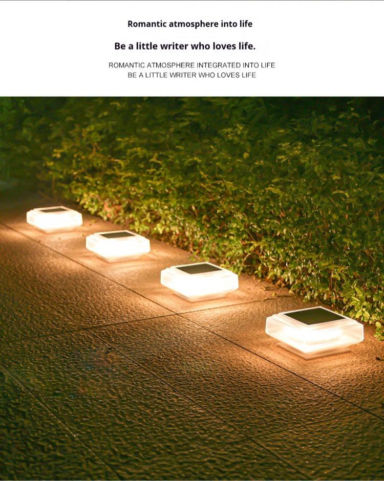 Solar Powered Square Column LED Headlights - OptiChoice