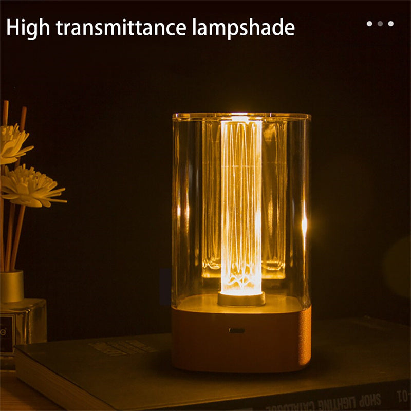 New LED Touch Atmosphere Light USB Charging Eye Protection Bedside Bedroom Lamp Bar Restaurant Garden Decoration Night Light Home Decor - OptiChoice