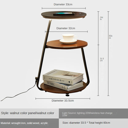 Nordic Minimalist Floor Lamp with Wireless Charging | Modern Design | Adjustable Height | Home Decor