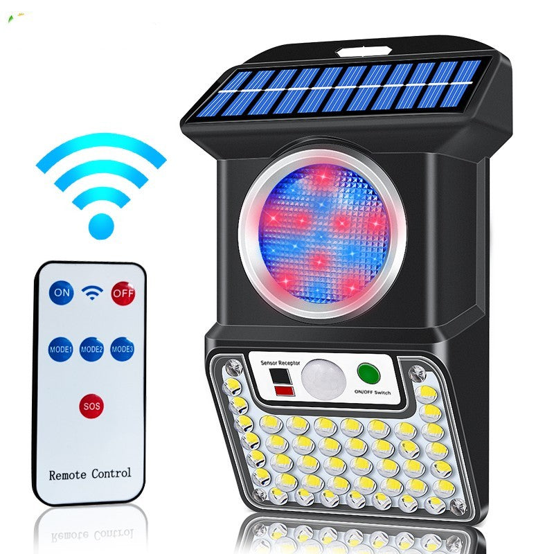 Solar-Powered LED Wall Light with Motion Sensor and Remote Control