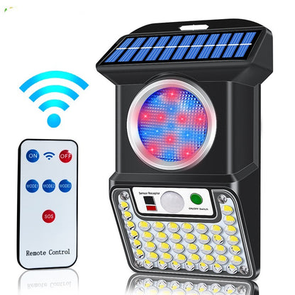 Solar-Powered LED Wall Light with Motion Sensor and Remote Control